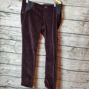 Isabel Maternity Velvet Skinny Expandable Side Panels Pants Sz 12/31R